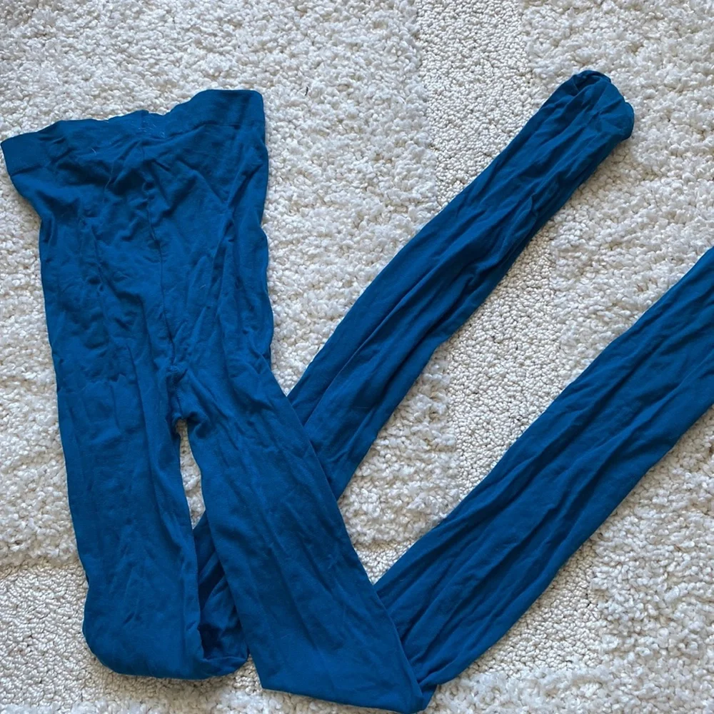 80s 1980s Costume Blue Tights Pantyhose Purple Leg Warmers Halloween